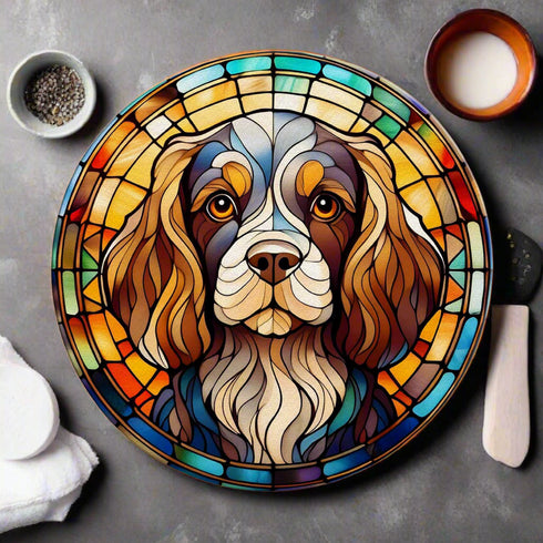 Cavalier King Charles Spaniel Glass Suncatcher Worktop Saver